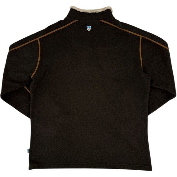Kuhl Men's EUROPA Quarter Zip Alfpaca Fleece Espresso Brown XL - Picture 3 of 10